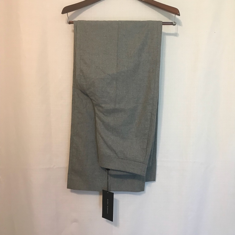 ZARA Woman High-Rise Wise-Leg Pant XS NWT Grey $70